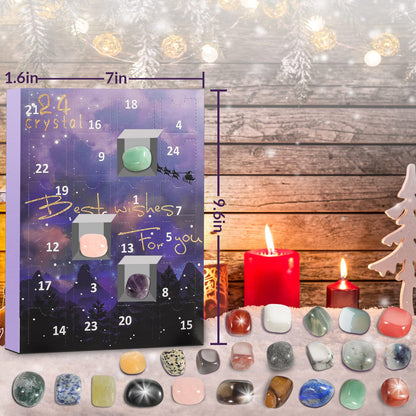 Christmas Calendar Enthusiasts Rock Collection Countdown Calendar for Birthday Xmas