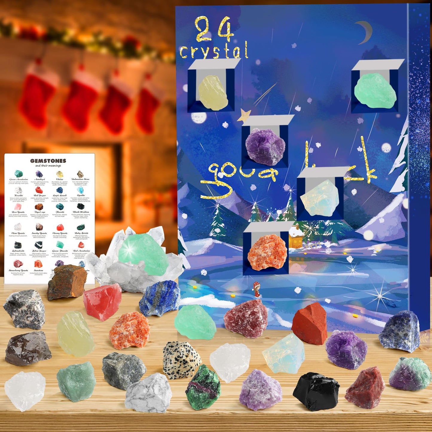 Christmas Advent Calendar Enthusiasts Rocks Collection for Xmas Girls Boys Kids Men Women